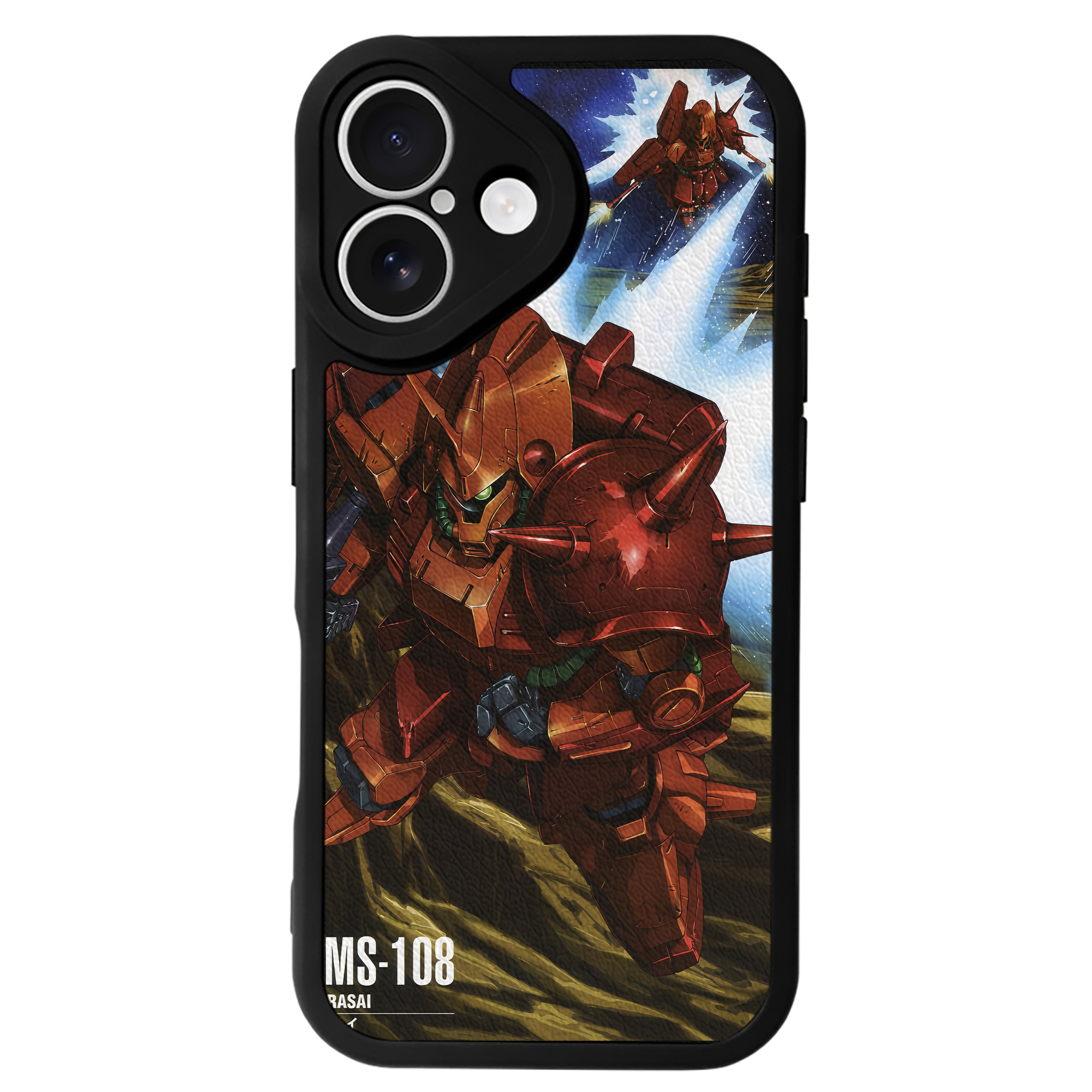 （画像用） 機動戦士ガンダム Mobile Suit Gundam 【iPhone 16シリーズ対応】シリコンスマホケース（レザー調） 材質：シリコン
